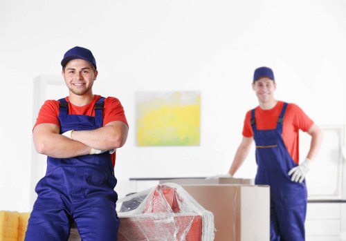 Residential moving boxes and furniture in Docklands