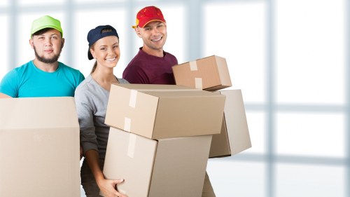 Packing boxes and move preparation in a Docklands apartment
