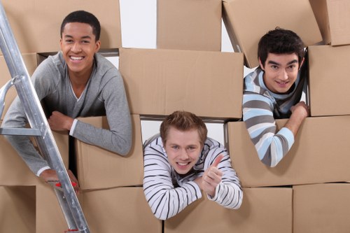 Furniture donation and recycling collection in a Docklands property clearance