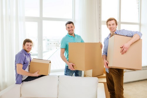 Docklands relocation specialists organizing a moving van