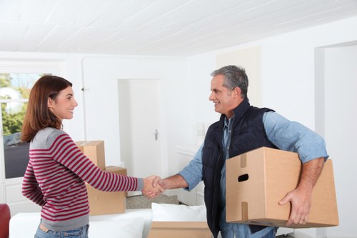 Careful furniture moving in a Docklands residential tower