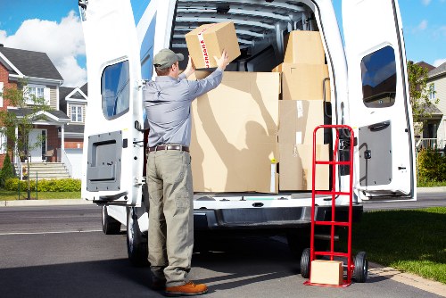 Local movers loading furniture for a Docklands relocation