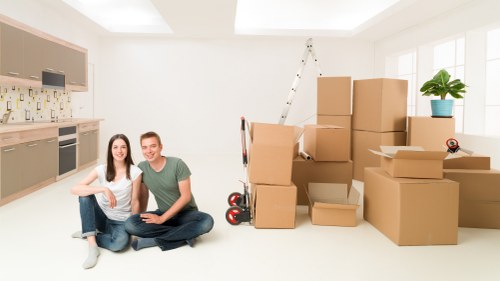 Van loaded with furniture for a Docklands delivery