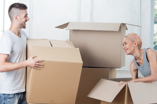 Office removals van service for a business move in Docklands