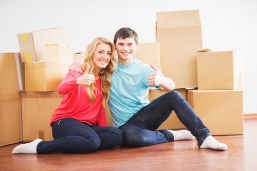 Commercial moving support in Docklands office area