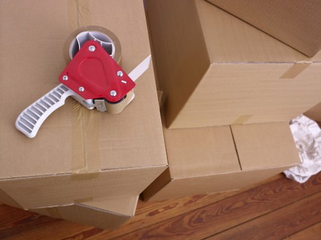 Loading furniture and boxes in a Docklands apartment move