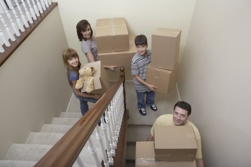 Furniture protection and lifting during a Docklands home relocation